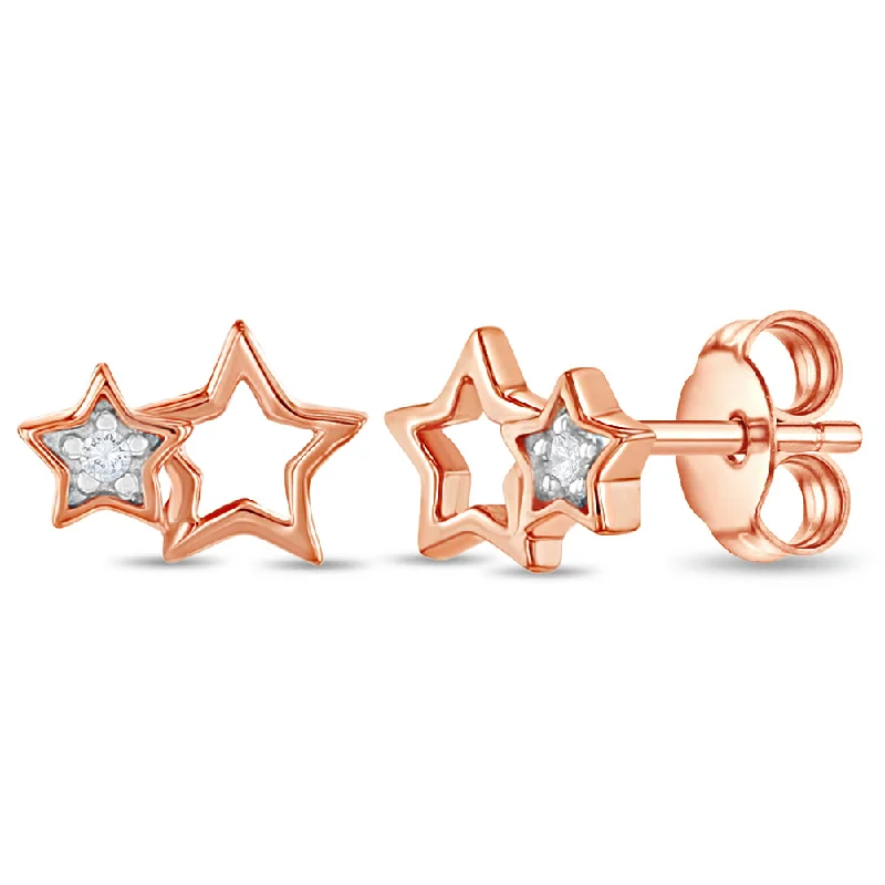 Once-A-Year Jewelry Deals – Shop Before They’Re Gone CZ Stars Rose Gold Plated Women's Earrings - Sterling Silver