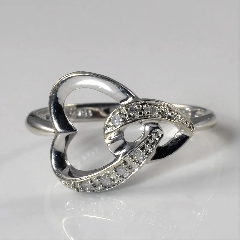 Luxury Jewelry Sale – Elegant Styles At Unbeatable Prices Diamond Heart Knot Promise Ring | 0.035ctw | SZ 6.75 |