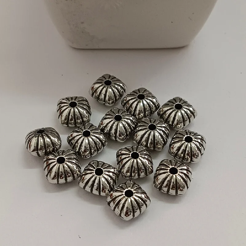 Fashion-Forward Geometric Jewelry For Contemporary Style Kriaa Silver Plated Beads for Art ,Craft ,Beading DIY Kit And Jewellery Making