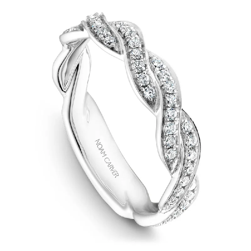 Huge Markdowns On Premium Jewelry Styles Noam Carver Braided Encrusted Diamond Wedding Band B059-01B