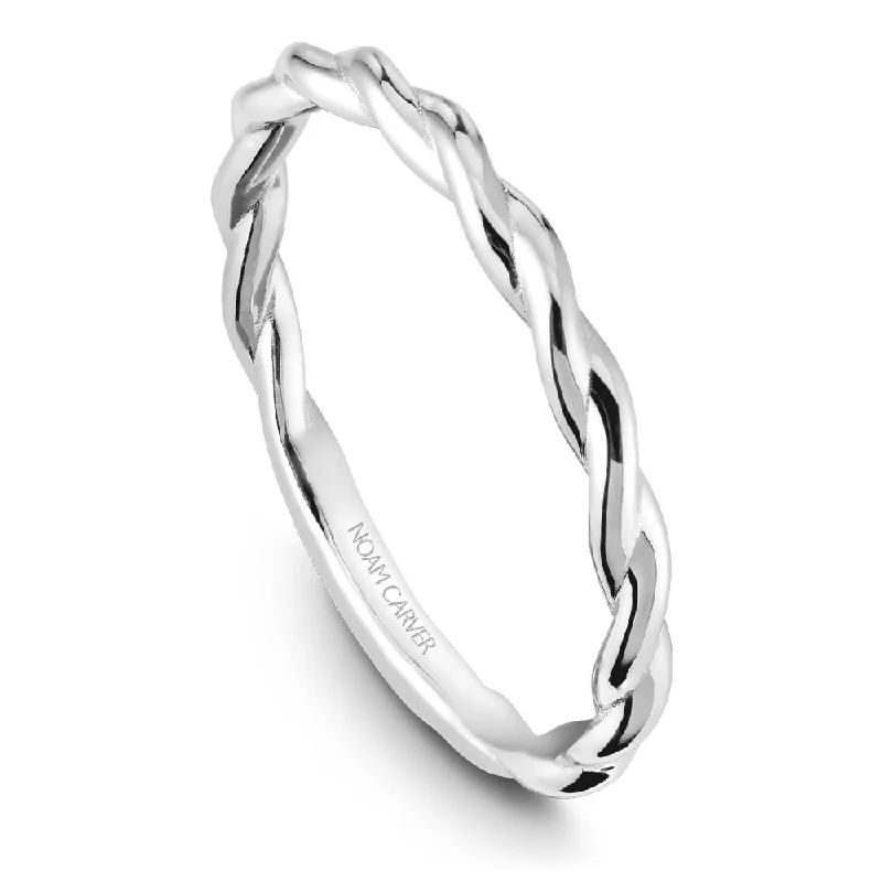 Breathtaking Jewelry, Breathtaking Prices Noam Carver Braided Solitaire Wedding Band B167-05B