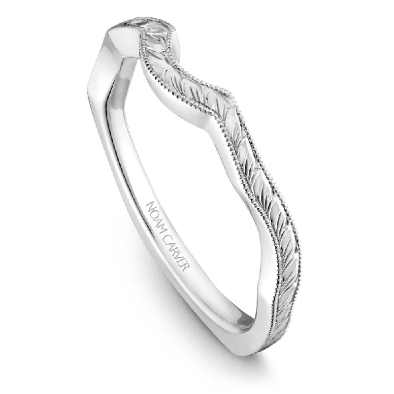 Bold And Beautiful Jewelry Now At Irresistible Prices Noam Carver Hand Engraved Solitaire Wedding Band B020-04EB