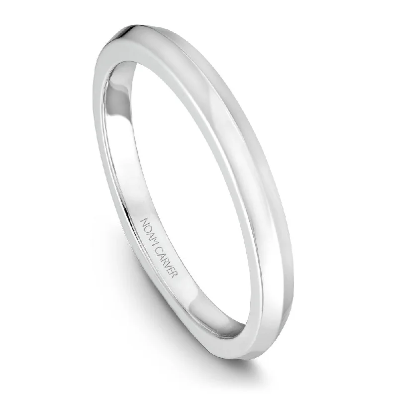 Waterproof Stainless Steel Jewelry For Lasting Beauty Noam Carver Solitaire Wedding Band B041-01B