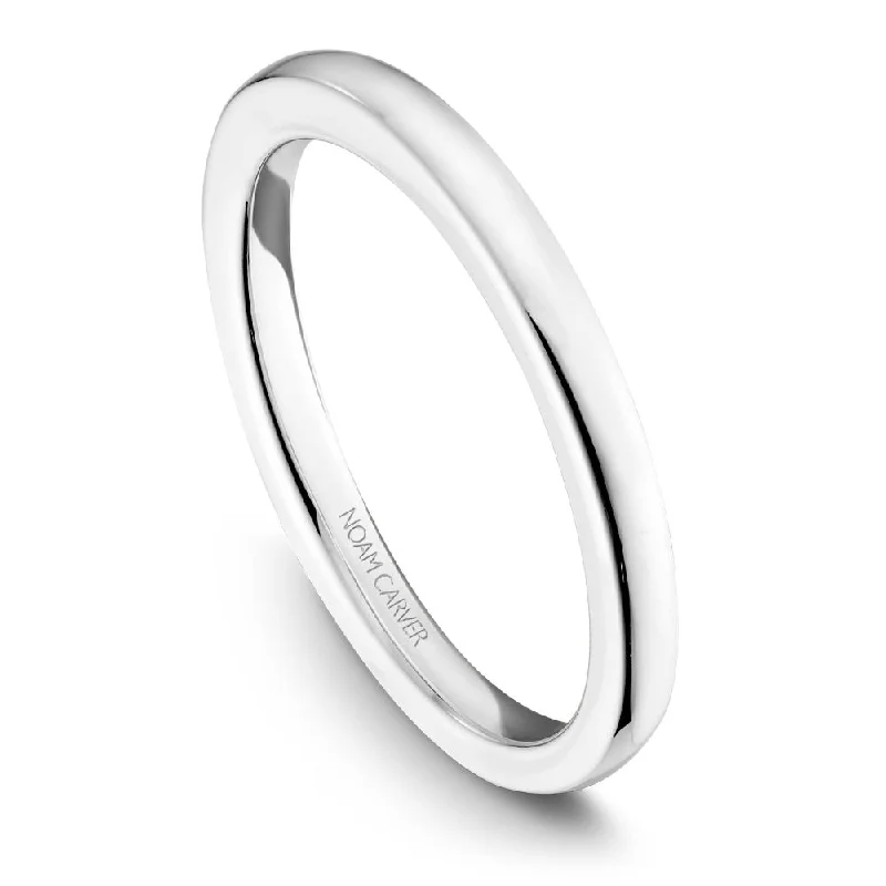 Fashion-Forward Geometric Jewelry For Contemporary Style Noam Carver Solitaire Wedding Band B095-03B