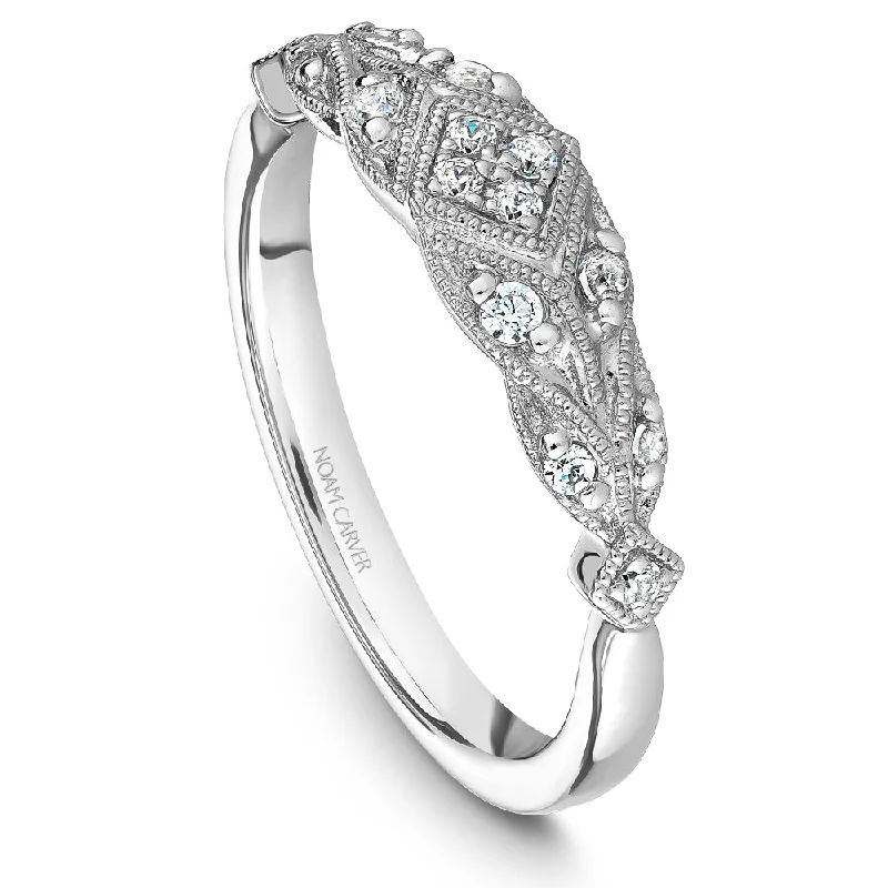 Luxury Jewelry At Unbeatable Discounts Noam Carver Vintage Inspired Diamond Wedding Band B252-01B