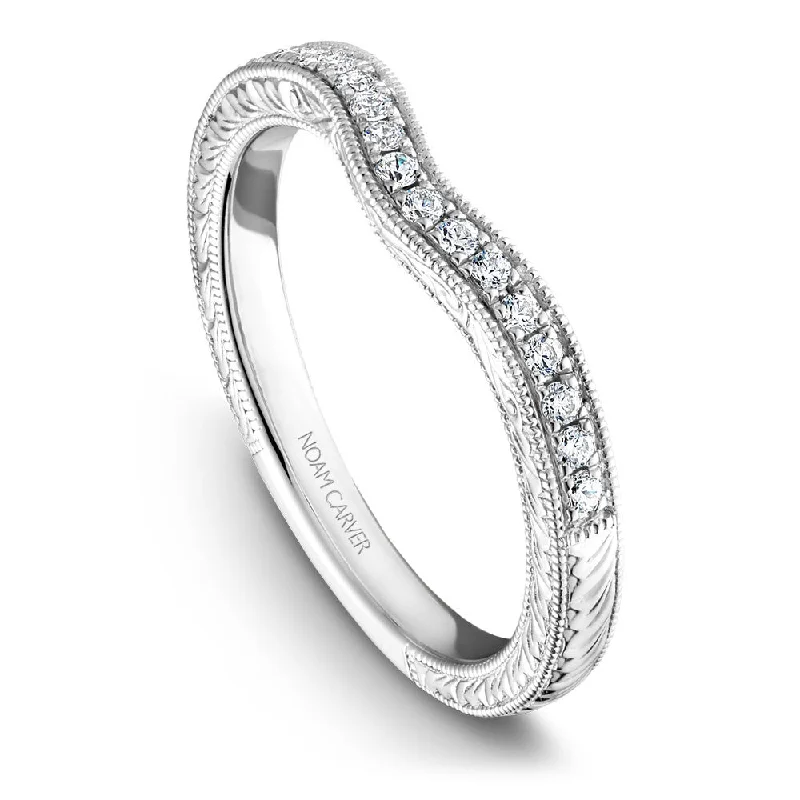 Limited-Time Offer On Elegant Jewelry Pieces Noam Carver Vintage Inspired Micropavé Diamond Wedding Band B050-01B