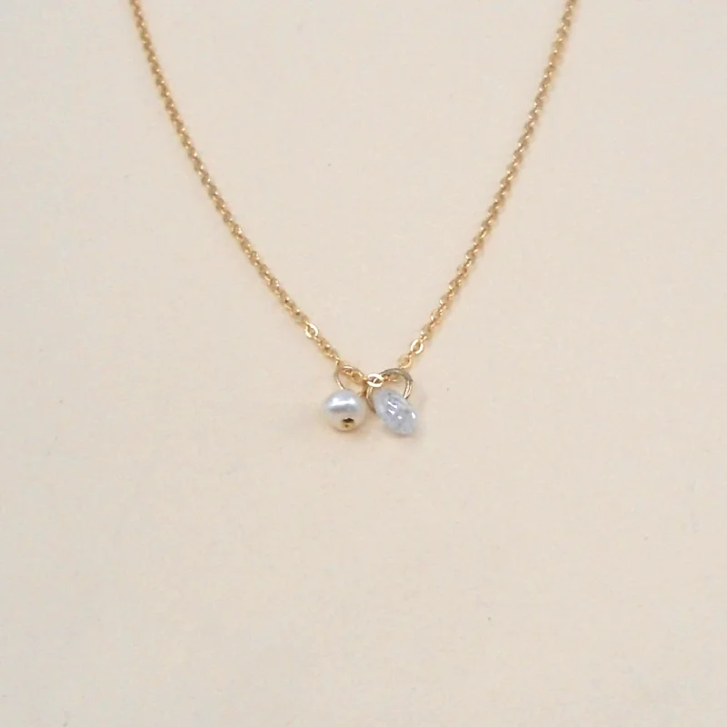 High-Quality Jewelry At A Fraction Of The Cost Petite CZ Pearl Charm Necklace Wholesale