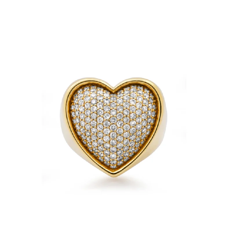 Elegant Jewelry, Affordable Luxury – Shop Now Puffer Diamond Heart Cocktail Ring