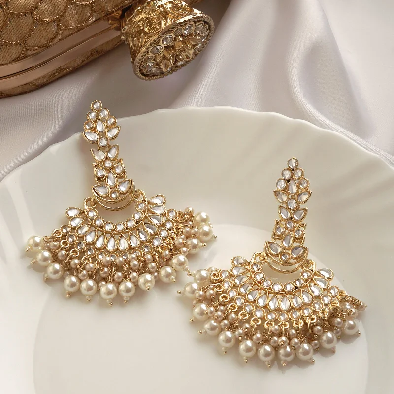 Make Your Outfit Shine With Discounted Jewelry Teejh Adhira Pearl and Polki Earring