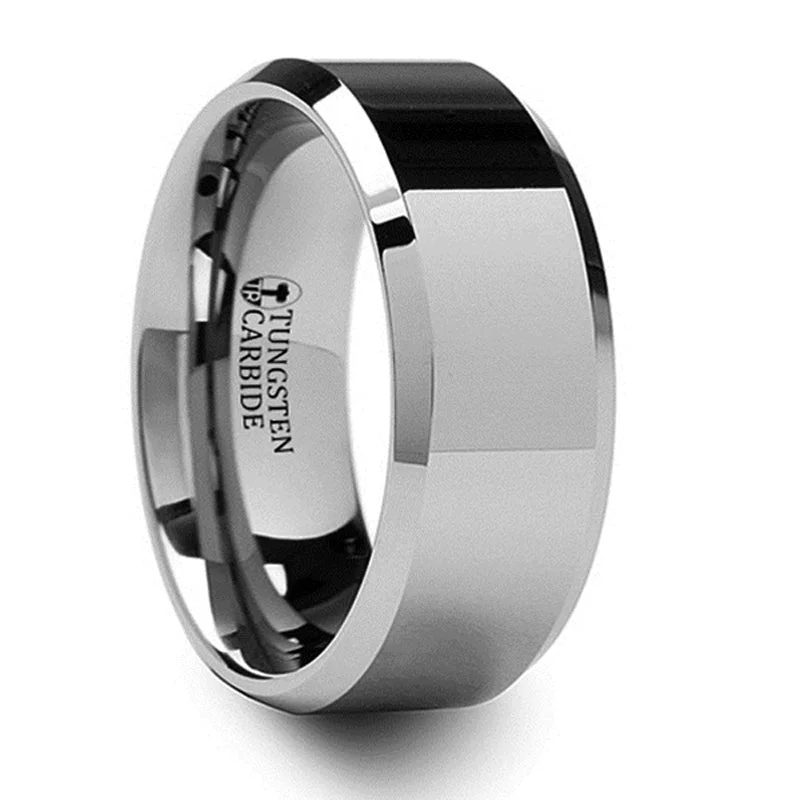 Your Dream Jewelry At Dream Prices Thorsten Corinthian Tungsten Carbide Ring With Bevels (4-10mm) W664-FBB