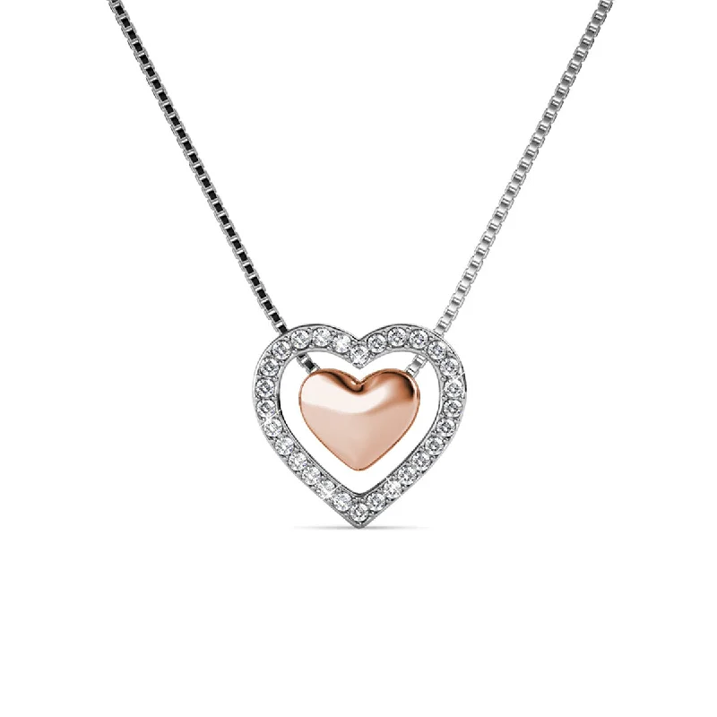 Once-A-Year Jewelry Deals – Shop Before They’Re Gone Zendaya 18k White Gold Plated Heart Necklace with Swarovski Crystals