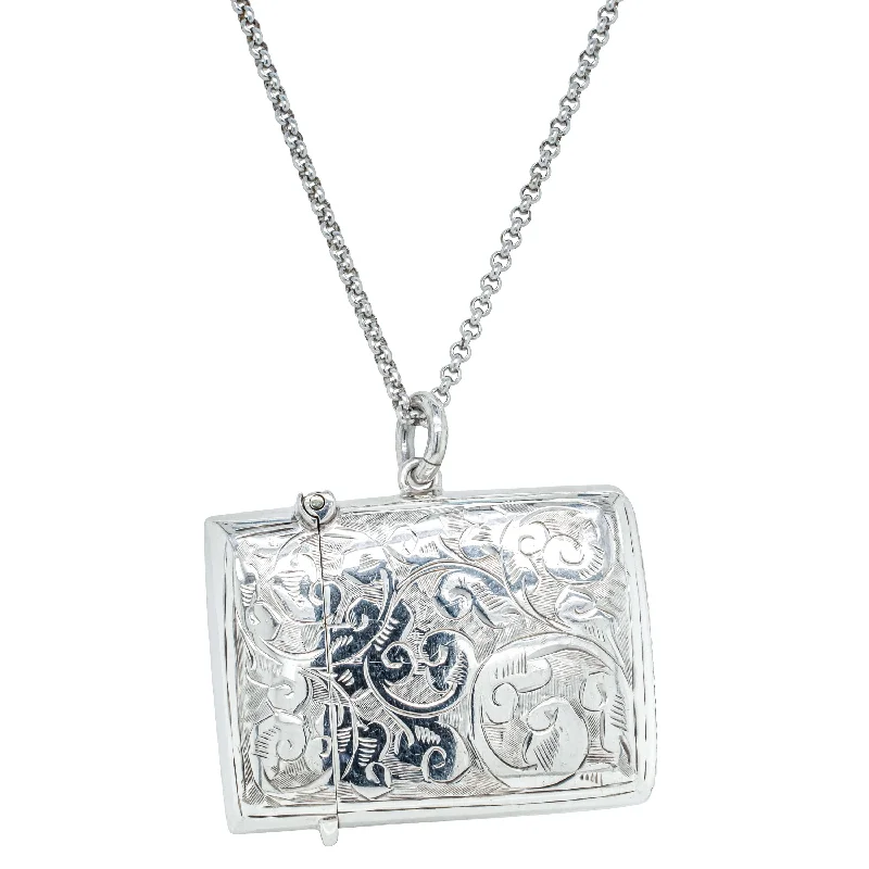 Unmissable Jewelry Sale – Shop Before It's Too Late Vintage Sterling Silver Vesta Case with Chain